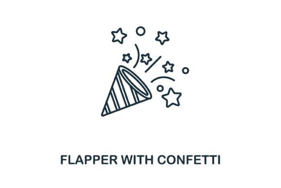 Celebrate in Style with Flapper Confetti Icon