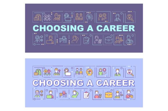 Choosing Career Word Concepts Banner Set: A Visual Guide to Occupation Choices